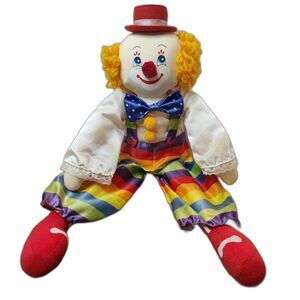 Russ Berrie “Charlie” Clown | Vintage Plush Doll Multicolor